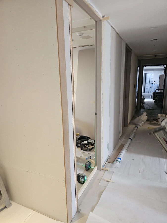 원룸 공간 분리 가벽 시공 후